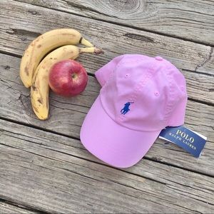 Polo Ralph Lauren Strapback Pink classic hat NWT